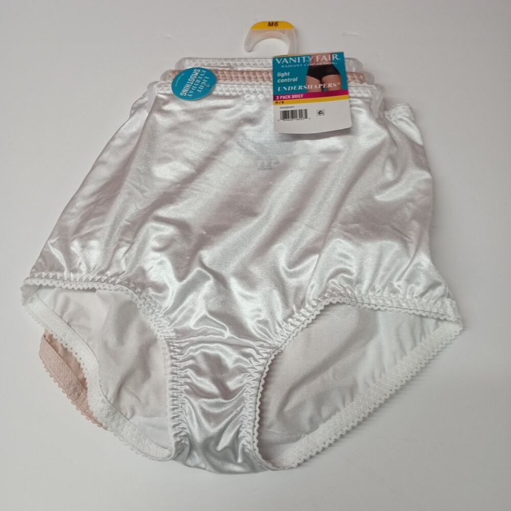 Vanity Fair Radiant Collection Light Control Undershapers 3 Pack Briefs M/6